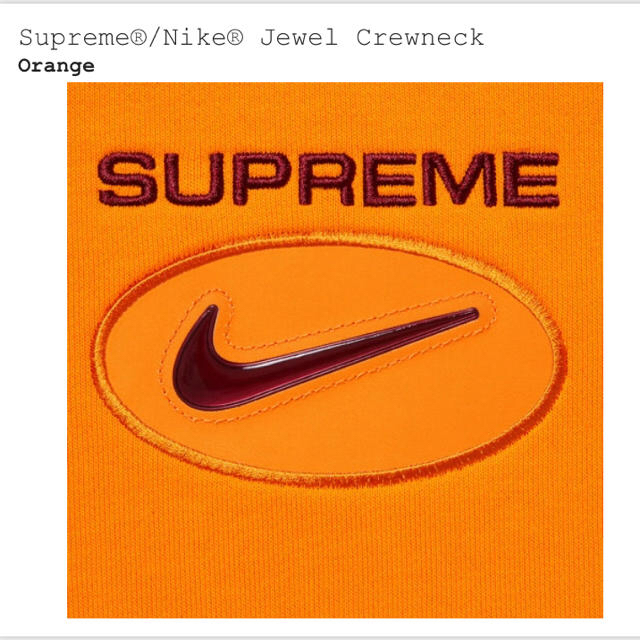 されている Supreme - Supreme Nike Crewneck Orange オレンジ Mの通販 by てっくん(^O^)'s shop｜シュプリームならラクマ ものと