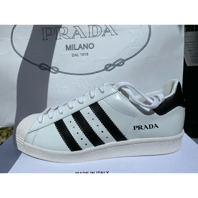 Prada Adidas Superstar UK8.5 27cm プラダ　白