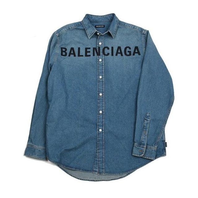 BALENCIAGA バレンシアガ メンズ ロゴデニムシャツ 39シャツ