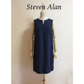 スティーブンアラン(steven alan)のSteven Alan リネン キーネックワンピース サイズ4(ひざ丈ワンピース)