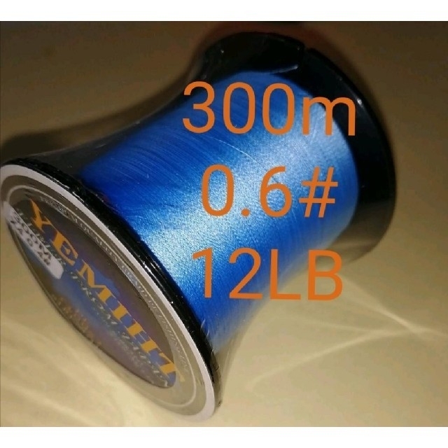 YEMIHT　4BRAID PEライン300mブルー0.6#12LB スポーツ/アウトドアのフィッシング(釣り糸/ライン)の商品写真