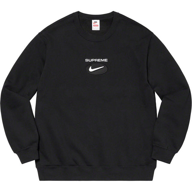 Supreme Nike Jewel Crewneck Lサイズ Blackスウェット