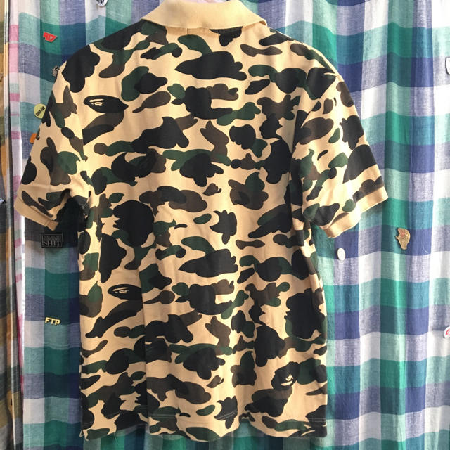 A BATHING APE(アベイシングエイプ)のA BATHING APE 1st camo ポロシャツ イエロー L メンズのトップス(ポロシャツ)の商品写真