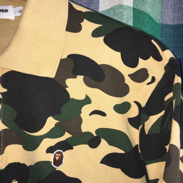 A BATHING APE(アベイシングエイプ)のA BATHING APE 1st camo ポロシャツ イエロー L メンズのトップス(ポロシャツ)の商品写真