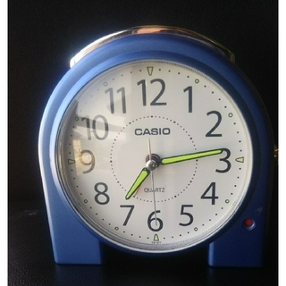 カシオ CASIO 目覚まし 時計  ベルアラーム ブルーメタリック(置時計)