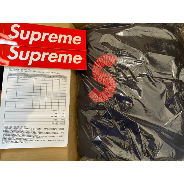 supreme S logo Hooded Sロゴ XL ネイビー