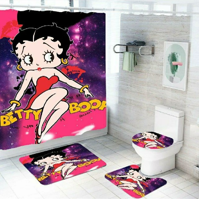 Betty Boop ベティーちゃん レア４点セット マット カーテンなど