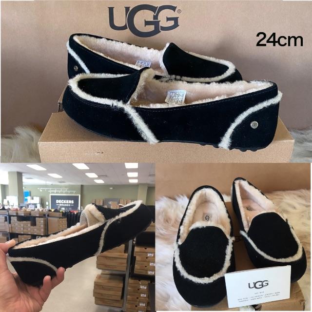 UGG(アグ)の新品☆ UGG アグ Hailey ヘイリー ローファー モカシン 黒 24cm レディースの靴/シューズ(スリッポン/モカシン)の商品写真