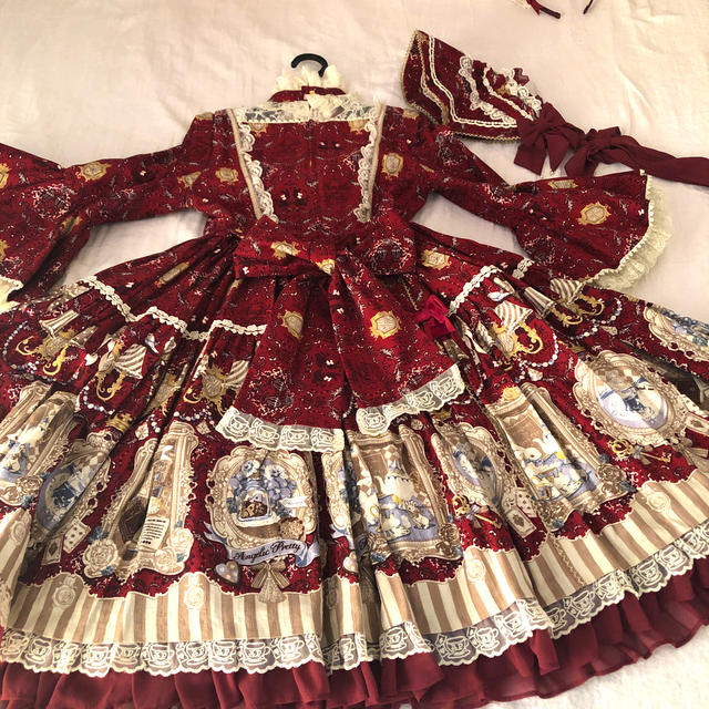 Angelic Pretty - wonder gallery dress 3点セット ワイン 10月末迄の ...