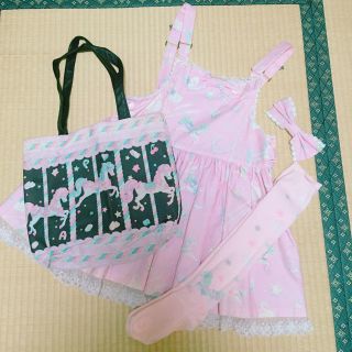 アンジェリックプリティー(Angelic Pretty)のAngelic Pretty ユニコーン柄サロペットセット　ピンク(セット/コーデ)