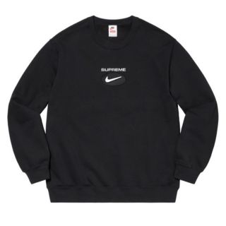 シュプリーム(Supreme)のSupreme Nike Jewel Crewneck ブラック　ナイキ(スウェット)