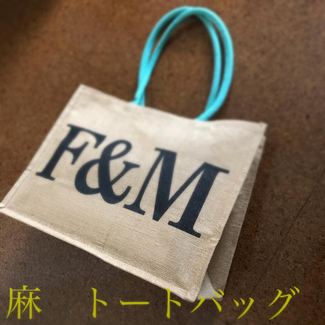 F&M  麻　トートバッグ レディースのバッグ(トートバッグ)の商品写真