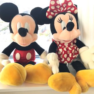 ディズニー(Disney)の美品！東京ディズニーリゾート限定 ミッキーとミニー　大きいぬいぐるみペアセット(ぬいぐるみ)