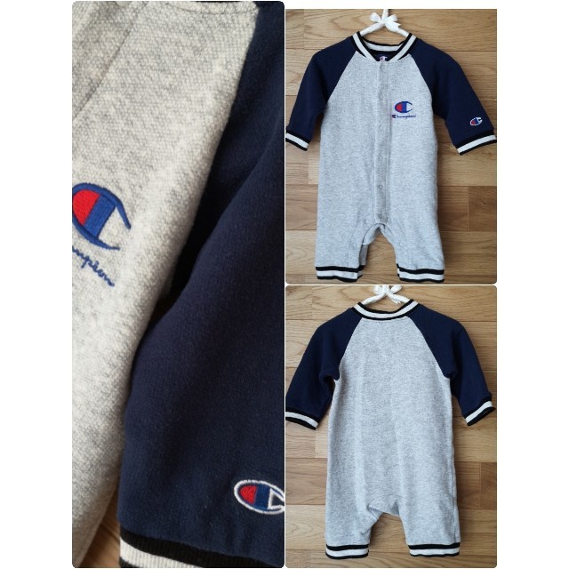 Champion(チャンピオン)の70・80◆男の子３着セット キッズ/ベビー/マタニティのベビー服(~85cm)(ロンパース)の商品写真