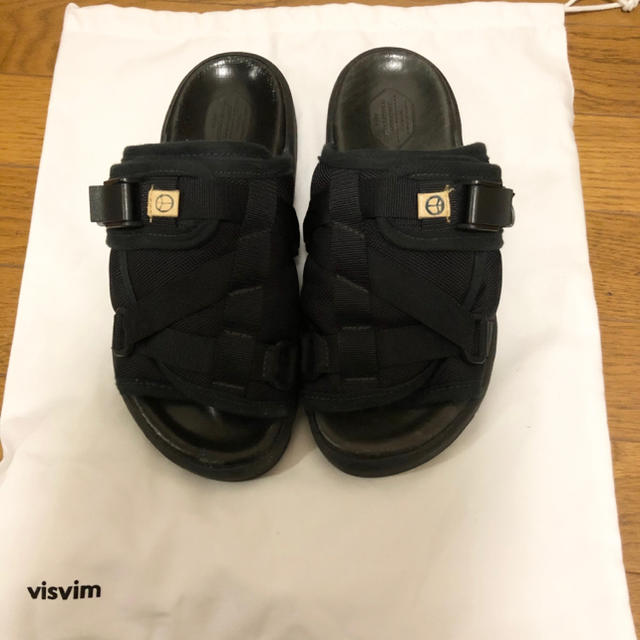 VISVIM(ヴィスヴィム)の美品 visvim CHRISTO BLACK M 正規品 メンズの靴/シューズ(サンダル)の商品写真