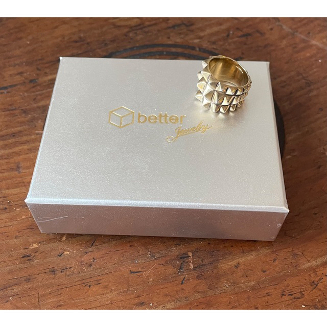 Ameri VINTAGE(アメリヴィンテージ)のbetter jewelry studs 3連スタッズ　リング　gold レディースのアクセサリー(リング(指輪))の商品写真