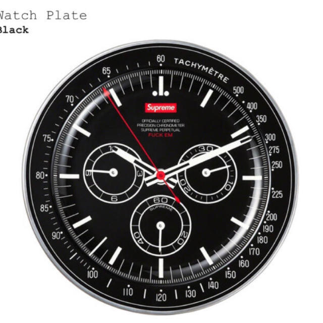 SUPREME Watch Plate プレート black 時計 ウォッチ 皿