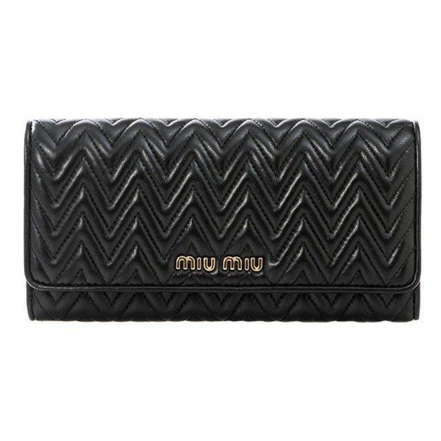 ミュウミュウ　MIU MIU　 長財布 黒　ブラック　新品のサムネイル