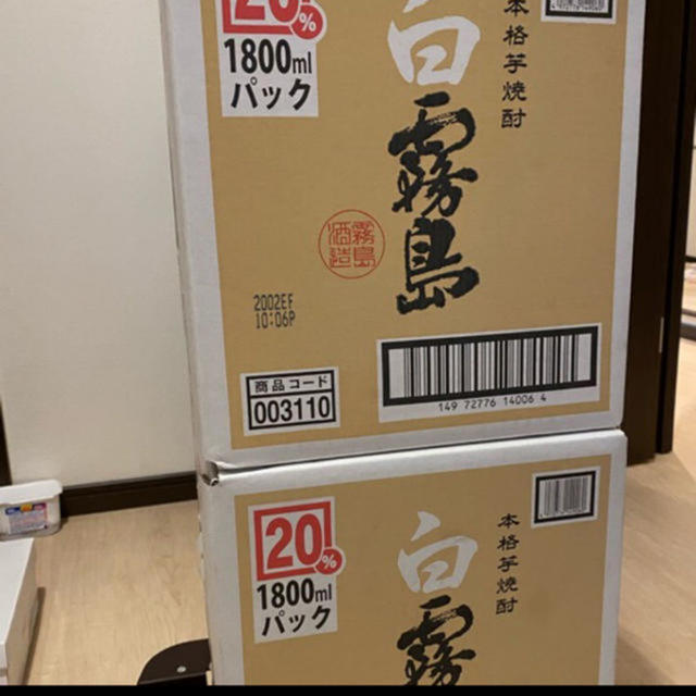 霧島酒造 白霧島 1800mlパック 12本セット 2ケース 食品/飲料/酒の酒(焼酎)の商品写真