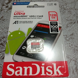 サンディスク(SanDisk)の<匿名配送>SanDisk microSD 128GB 100M/秒(PC周辺機器)