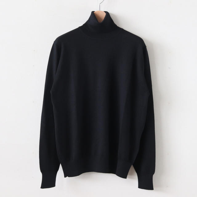 Graphpaper HIGH GAUGE KNIT HINECK BLACK