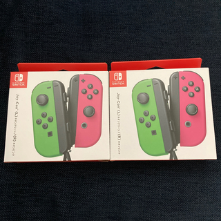 ニンテンドースイッチ(Nintendo Switch)の【新品】Joy-Con(L)ネオングリーン(R)ネオンピンク2個セット(その他)