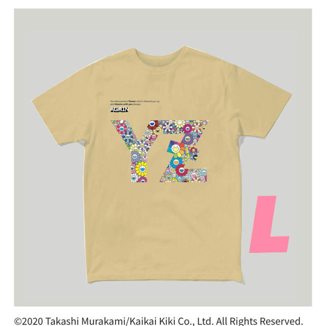 Tシャツ/カットソー(半袖/袖なし)TAKASHI MURAKAMI FLOWER x YZ Tシャツ Lサイズ