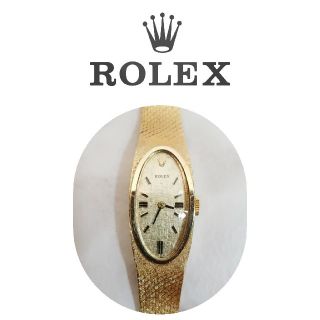 ロレックス(ROLEX)のアンティーク ロレックス 手巻き腕時計 K14 金無垢 ジュエリーウォッチ(腕時計)