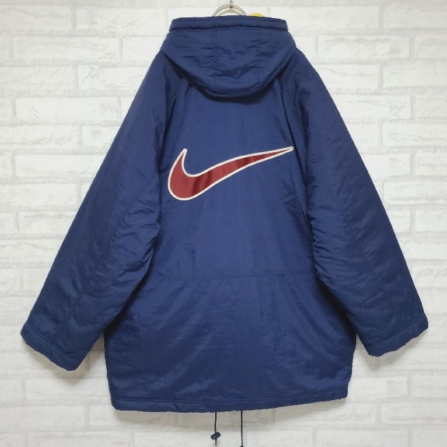 NIKE ナイキ 90s 銀タグ　刺繍ロゴ　ビッグサイズ　ベンチコート