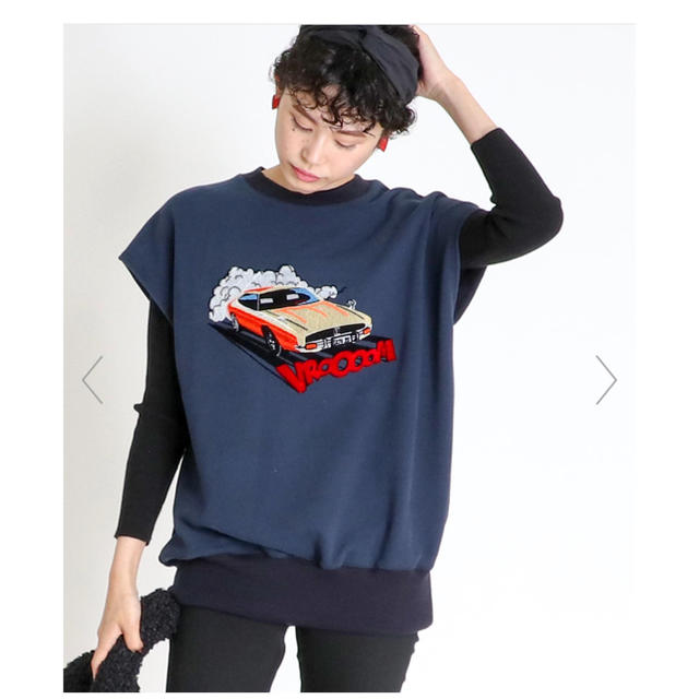 ThreeFourTime(スリーフォータイム)の峯岸みなみ着用 スウェットTシャツ レディースのトップス(Tシャツ(半袖/袖なし))の商品写真