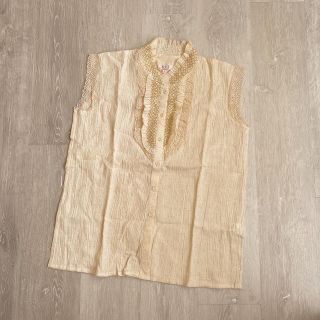 ロキエ(Lochie)のvintage チャイナノースリーブブラウス(Tシャツ(半袖/袖なし))