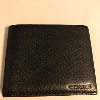 コーチ(COACH)のコーチ　二つ折り財布　黒(折り財布)