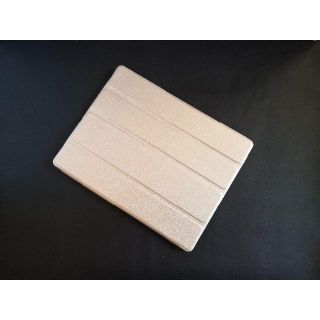 軽量薄型iPad2/iPad3/iPad4/共用 ゴールド スマートケース(iPadケース)