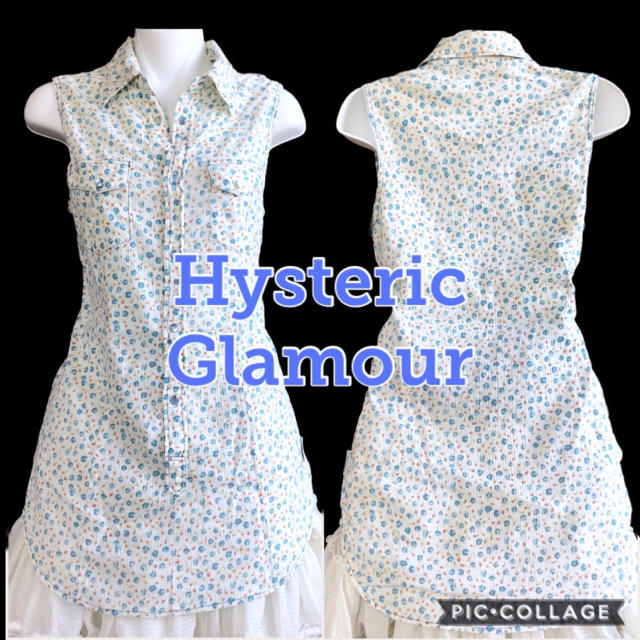 HYSTERIC GLAMOUR(ヒステリックグラマー)のヒステリックグラマー　スカル×ローズプリントシャツ レディースのトップス(シャツ/ブラウス(半袖/袖なし))の商品写真