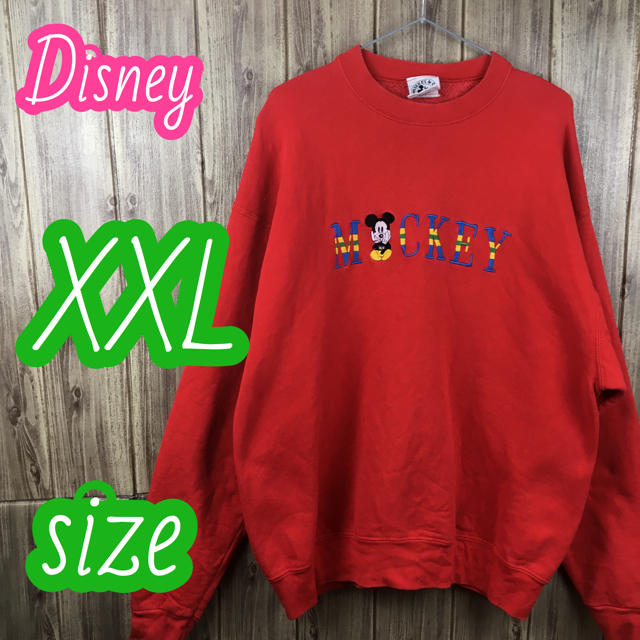 Disney(ディズニー)の(美品)90'Sディズニー　ヴィンテージスウェットトレーナー　ミッキー刺繍入り メンズのトップス(スウェット)の商品写真