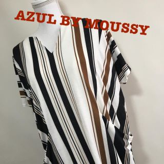 アズールバイマウジー(AZUL by moussy)のアズールバイマウジー　ワンピース　ストライプ(ひざ丈ワンピース)