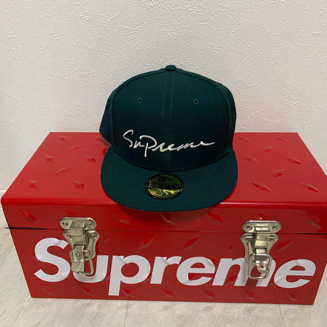 supreme NEWERA キャップ　グリーン