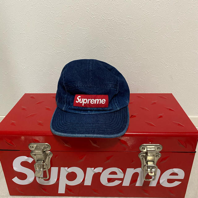 supreme デニム　キャップ　ボックスロゴ