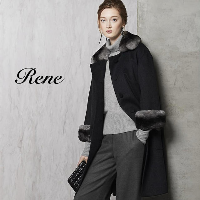 René(ルネ)のご成約済みです【Rene】受注会DM掲載チンチラカシミヤコート定価61.5万円 レディースのジャケット/アウター(ロングコート)の商品写真