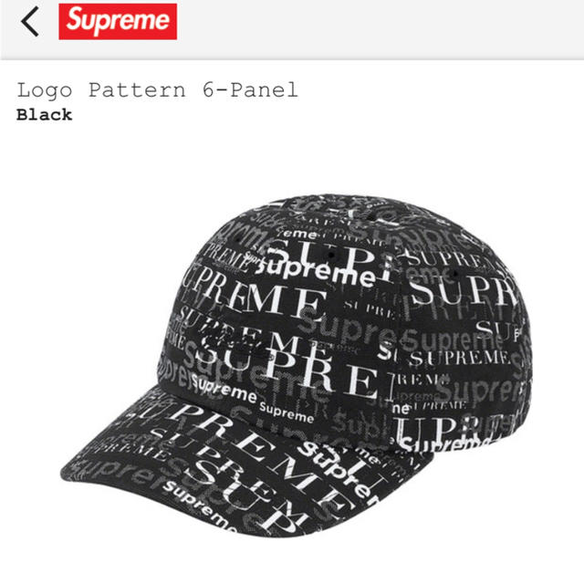 supremeLogo Pattern 6-Panel キャップ　cap