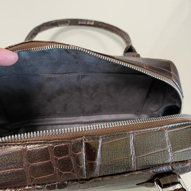 お値引き！サンバッグ坂本クロコダイルハンドバッグ レディースのバッグ(ハンドバッグ)の商品写真