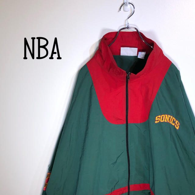 希少　NBA SEATLE SONICS ナイロンジャケット　刺繍　ビックサイズ