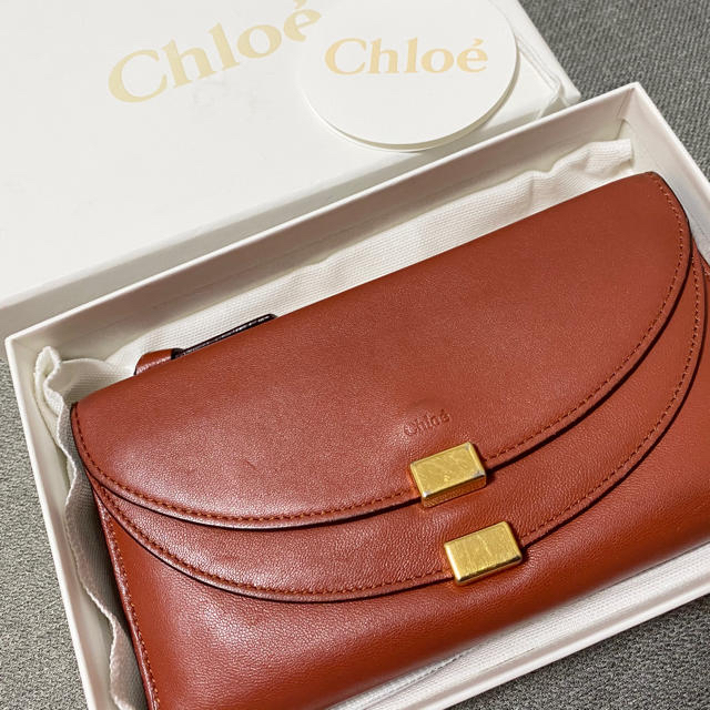 ✨美品✨Chloe クロエ ジョージア 二つ折り 長財布 ウォレット レザー 黒