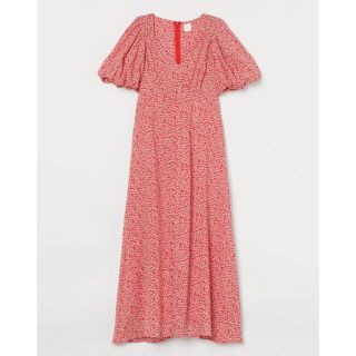 エイチアンドエム(H&M)のパフスリーブワンピース(ロングワンピース/マキシワンピース)