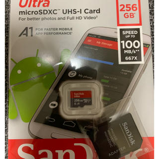サンディスク(SanDisk)の格安マイクロSDカード256G SD変換アダプタ付き(その他)