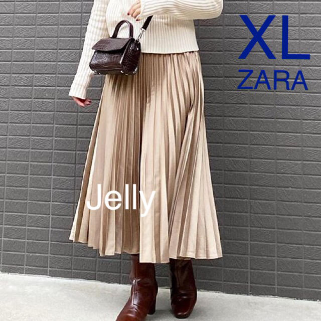 ZARA(ザラ)の【タグ付き新品】ザラ サテン プリーツスカート レディースのスカート(ロングスカート)の商品写真