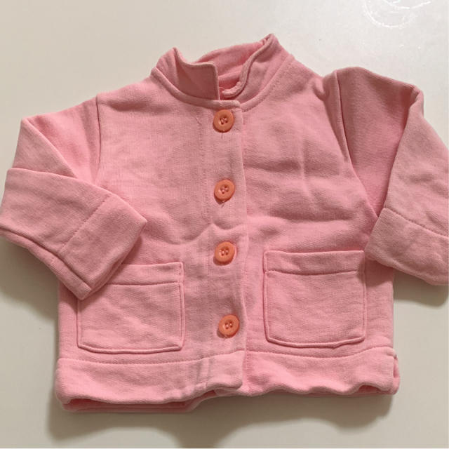 PETIT BATEAU(プチバトー)のプチバトー スウェット カーディガン ジャケット 6m 67 60 70 キッズ/ベビー/マタニティのベビー服(~85cm)(カーディガン/ボレロ)の商品写真