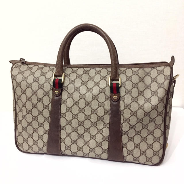 極美品☆GUCCI オールドグッチ ボストンバッグ-