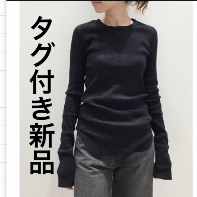 お気に入り】 GOOD - CLASSE DEUXIEME L'Appartement GRIF ブラック L ... Rib L/S T-SH グレーA ・ナチュラル / アパルトモン