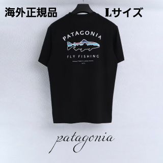 パタゴニア(patagonia)の夏物売り尽くしセール　patagonia　半袖Tシャツ　ブラック　Lサイズ(Tシャツ/カットソー(半袖/袖なし))